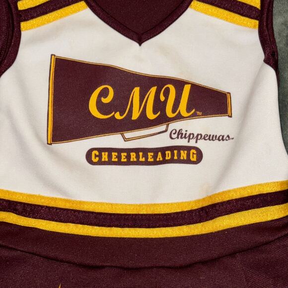 VTG Third Street Central Michigan Chippewas Football Cheerleader Dress Girls 2T - Picture 3 of 6